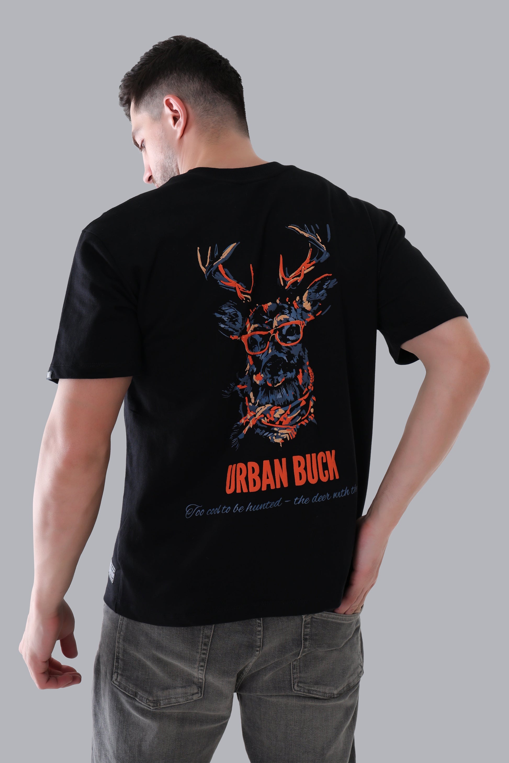 URBAN BUCK BLACK T - SHIRT - Jardo