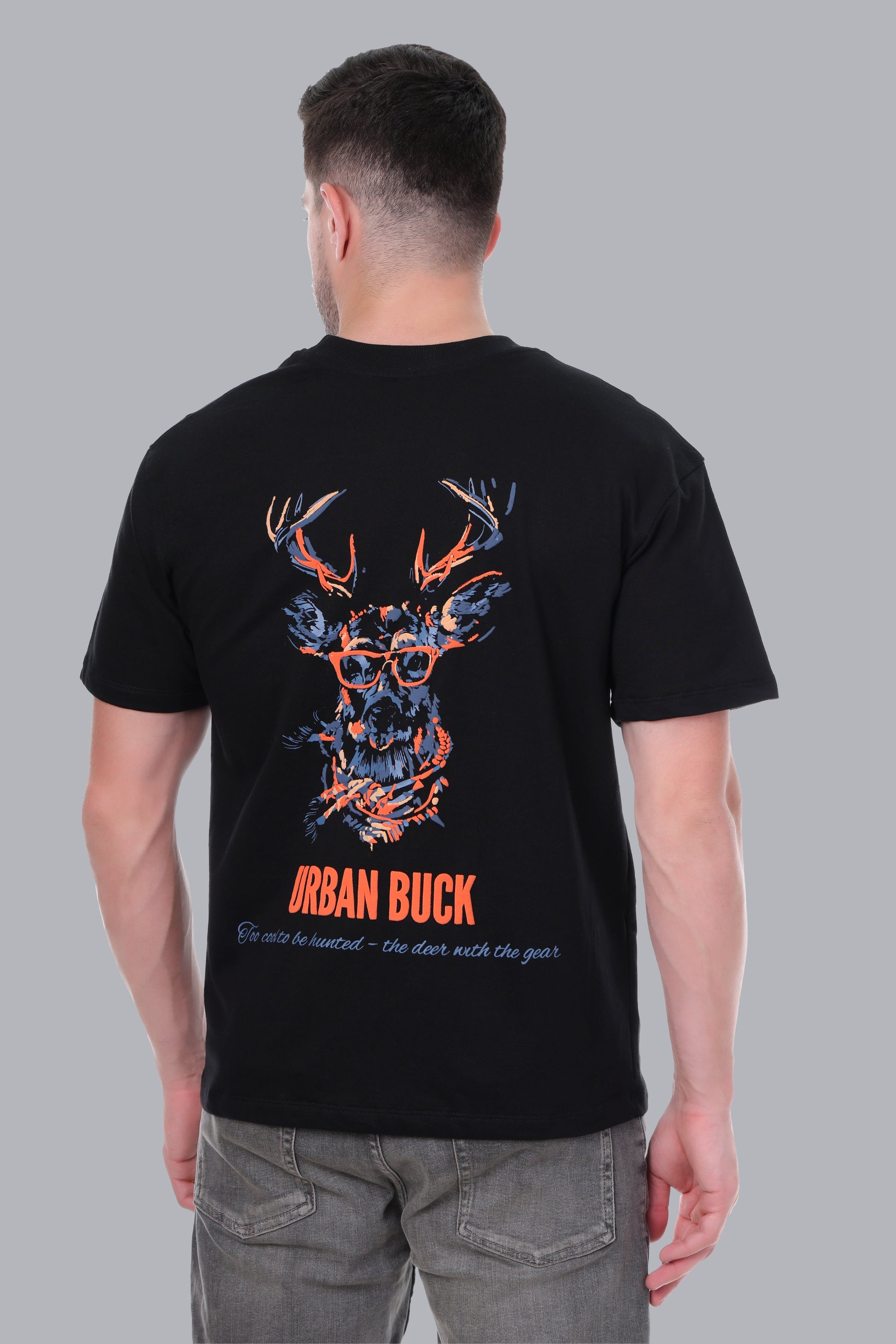 URBAN BUCK BLACK T - SHIRT - Jardo